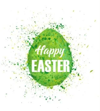 Watercolor Easter egg Stock Illustration