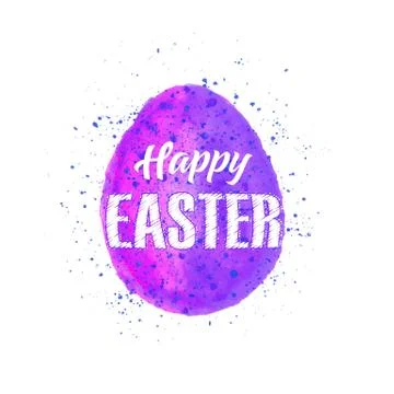 Watercolor Easter egg Stock Illustration