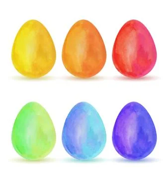 Watercolor Easter eggs Illustrazione stock