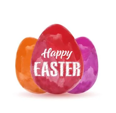 Watercolor Easter eggs Stock Illustration