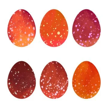 Watercolor Easter eggs set Illustrazione stock