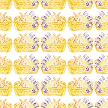 Watercolor easter pattern Stock Illustration