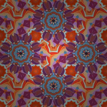 Watercolor effect. Vector pattern. Organic elements. Botanical seamless pattern. Stock Illustration