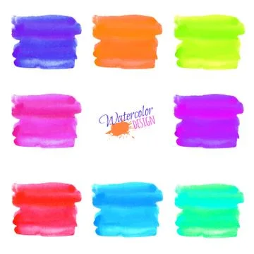 Watercolor elements Stock Illustration