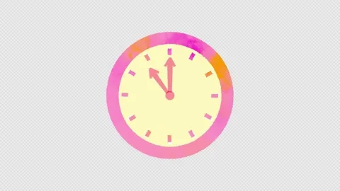 Watercolor fast-forward clock animation 動画素材 310598079