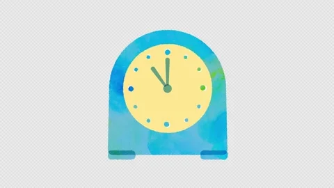 Watercolor fast-forward clock animation 動画素材 310598230