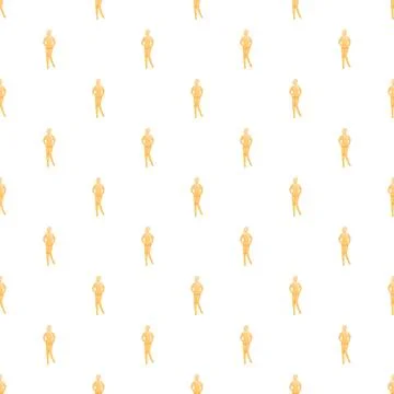 Watercolor figures pattern creating seamless background design Stock Illustration