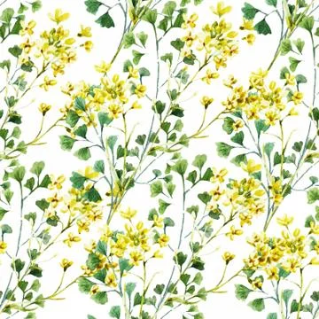Watercolor floral pattern Stock Illustration
