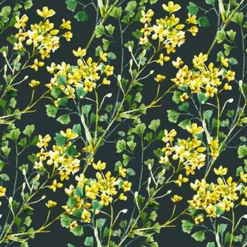 Watercolor floral pattern Stock Illustration