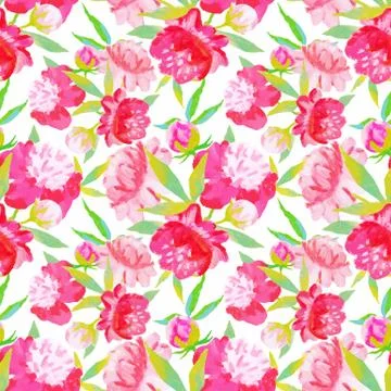 Watercolor floral pattern Stock Illustration