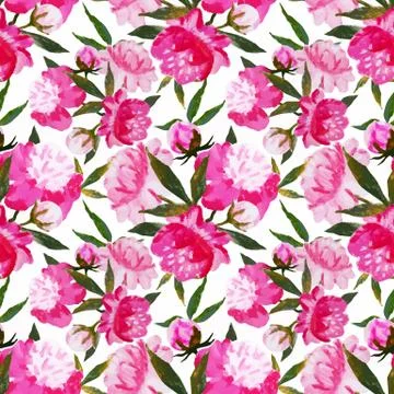 Watercolor floral pattern Stock Illustration