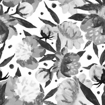 Watercolor floral pattern Stock Illustration