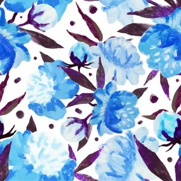 Watercolor floral pattern Stock-Illustration