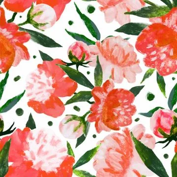 Watercolor floral pattern Stock Illustration