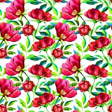 Watercolor floral pattern 스톡 일러스트