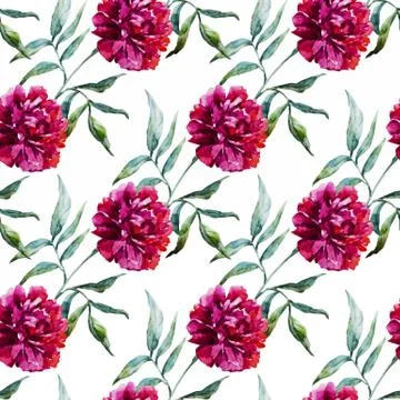 Watercolor floral pattern Stock Illustration