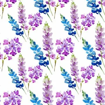 Watercolor floral pattern 스톡 일러스트
