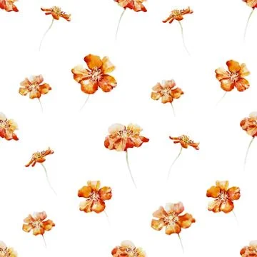 Watercolor floral pattern Stock Illustration