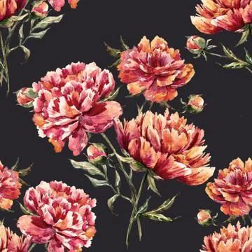 Watercolor floral pattern Stock Illustration