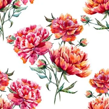 Watercolor floral pattern Stock Illustration