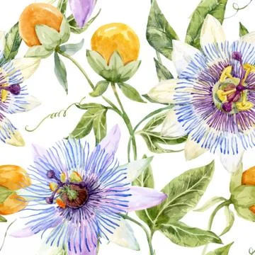 Watercolor floral pattern Stock Illustration