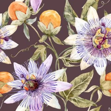 Watercolor floral pattern Stock Illustration