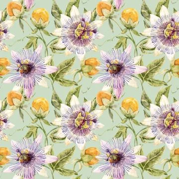 Watercolor floral pattern Stock Illustration