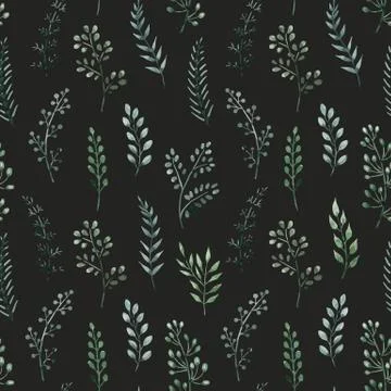 Watercolor floral pattern Stock Illustration