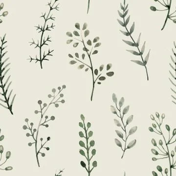 Watercolor floral pattern Stock Illustration