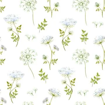 Watercolor floral pattern Stock Illustration