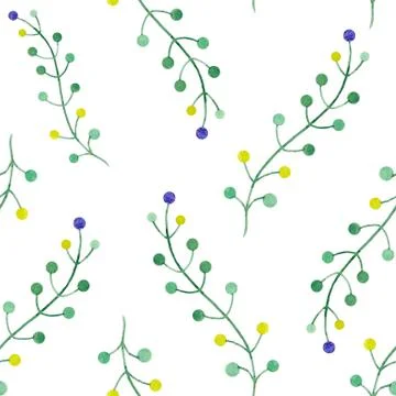 Watercolor floral pattern Stock Illustration