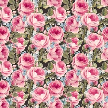 Watercolor floral pattern Stock Illustration