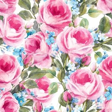 Watercolor floral pattern Stock-Illustration