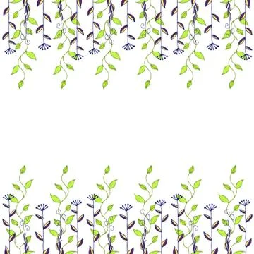 Watercolor Flower Background Vector Stock Illustration