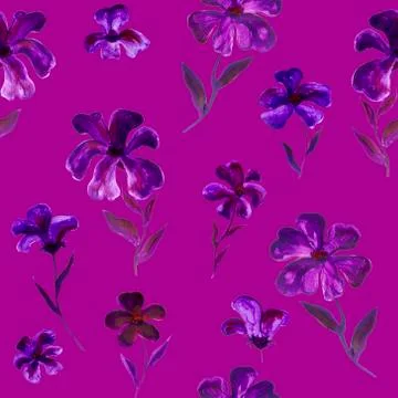 Watercolor flower pattern Illustrazione stock