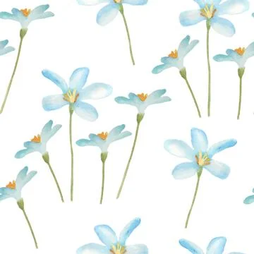 Watercolor flowers pattern Stock Illustration