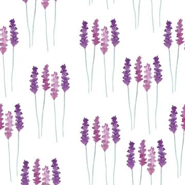 Watercolor flowers pattern Stock Illustration