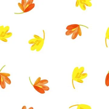 Watercolor flowers seamless pattern Stock Illustration