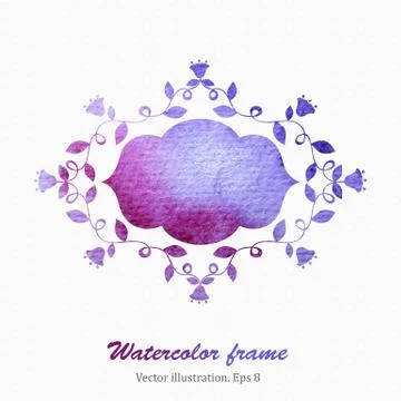 Watercolor frame Stock Illustration