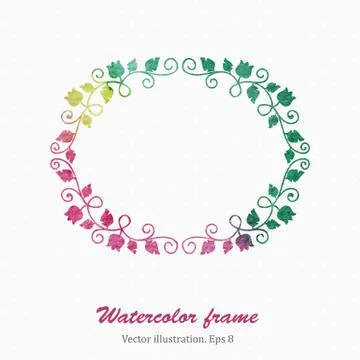 Watercolor frame Stock Illustration