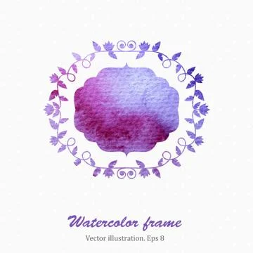 Watercolor frame Stock Illustration