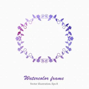 Watercolor frame Stock Illustration