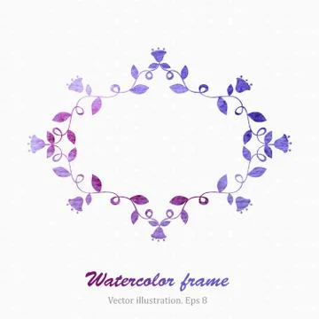 Watercolor frame Stock Illustration