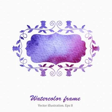 Watercolor frame Stock Illustration