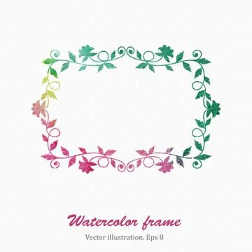 Watercolor frame Stock Illustration