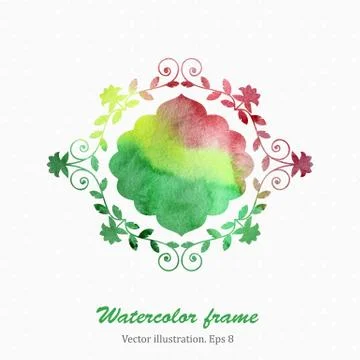 Watercolor frame Stock Illustration