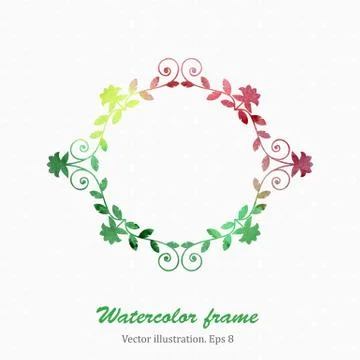 Watercolor frame Stock Illustration
