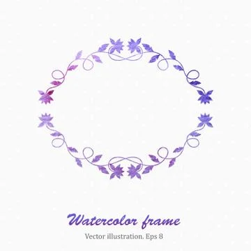 Watercolor frame Stock Illustration