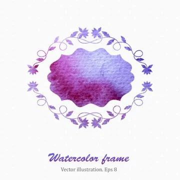 Watercolor frame Stock Illustration