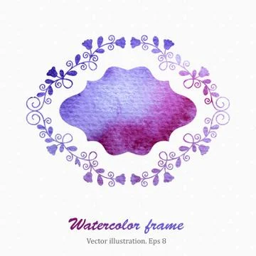 Watercolor frame Stock Illustration
